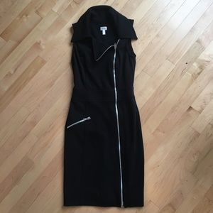 Ponte knit moto dress